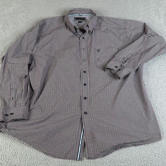 ARIAT Pro Series Shirt Mens 2XL Red Black Check Button Down Western Rodeo - Picture 13 of 13